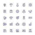 startup icons set, product launch, project funding