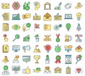 Startup icons set vector color Royalty Free Stock Photo