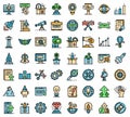 Startup icons set vector flat Royalty Free Stock Photo