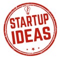 Startup ideas grunge rubber stamp Royalty Free Stock Photo