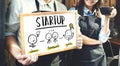 Startup Ideas People Business Planning Graphic Concept Royalty Free Stock Photo