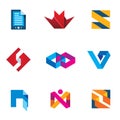 Startup innovation business innovation logo icon set next generation digital