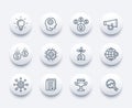 Startup line icons set