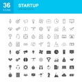 Startup Line Web Glyph Icons