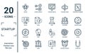 startup linear icon set. includes thin line choose, web de, exchanging, mission, attractive, rook, jigsaw icons for report,