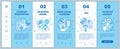 Startup onboarding mobile web pages vector template