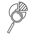 Startup piechart icon, outline style