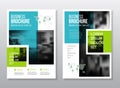 Startup presentation layout or business flyer. Annual report vector design.