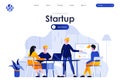 Startup project flat landing page design