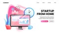 Startup Project Tools. Website Landing Page Mockup