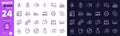 Startup, Report document and Payment received line icons for website, printing. For design. Vector