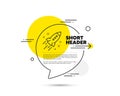 Startup rocket line icon. Launch Project sign. Vector