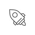Startup rocket outline icon