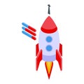 Startup rocket performance icon isometric vector. Business data Royalty Free Stock Photo