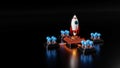 startup rocket ship