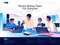 We are Startup Team for everyone landing page Royalty Free Stock Photo