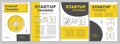 Startup training brochure template layout