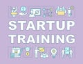 Startup training word concepts banner