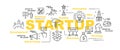 Startup vector banner