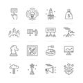 Startup vetor line icons Royalty Free Stock Photo