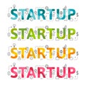 Startup word lettering