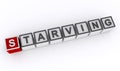 starving word block on white Royalty Free Stock Photo