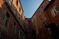 Stary Dvor-well in Rybinsk, Russia. The view from the bottom up