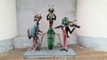 STARY OSKOL, RUSSIA - NOVEMBER 6, 2016. Sculpture of musicians in the form of insects playing musical instruments