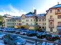 Stary Smokovec, Slovakia - January 01, 2020: View of the Grand Hotel in popular resort Stary Smokovec Royalty Free Stock Photo