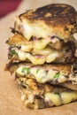 Stashed roasted sandwiches with melting cheese