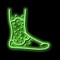 stasis dermatitis neon glow icon illustration