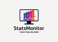 Stat monitor logo design template Royalty Free Stock Photo