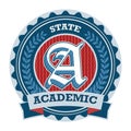 State academic logo design