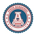 State academic logo design Royalty Free Stock Photo