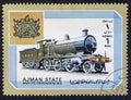 STATE AJMAN - CIRCA 1972: locomotive, series, circa 1972