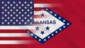 Arkansas State - USA - Crumpled Fabric Flag Intro.
