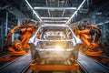 auto manufacturing robot factory of cars
