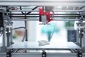 State-of-the-art 3D printer creating a new 3D model