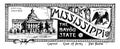 The state banner of Mississippi the bayou state vintage illustration