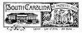 The state banner of South Carolina the palmetto state vintage illustration