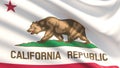 State of California flag. Flags of the states of USA. Royalty Free Stock Photo