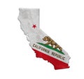 State of California flag and map