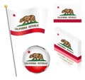 State Of California Flag Set