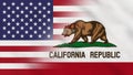 California State - USA - Crumpled Fabric Flag Intro.