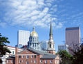 The State Capitol building in downtown Denver Colorado with skyline in the background Royalty Free Stock Photo