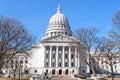 State capitol building in Madison, Wisconsin USA on a bright win Royalty Free Stock Photo