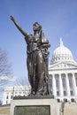 State capitol building in Madison, Wisconsin with womens memoria Royalty Free Stock Photo