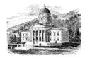 The State Capitol Building in Montpelier, Vermont, vintage engraving Royalty Free Stock Photo