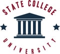 state college university design. Vector illustration decorative design