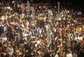 State delegations and signs at the 2000 Democratic Convention at the Staples Center, Los Angeles, CA